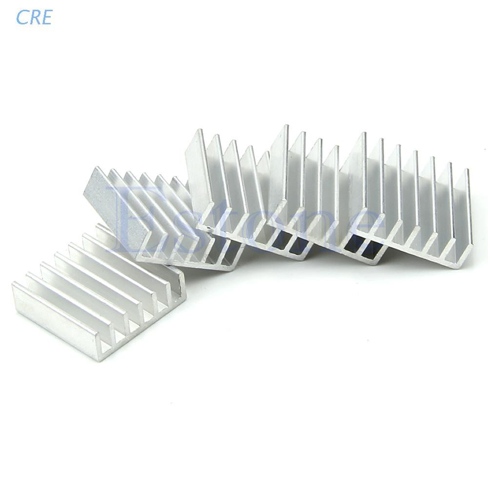 Set 5 Miếng Nhôm Tản Nhiệt Chất Lượng Cao 14x14 X 6mm Cho Chip Ic Diy