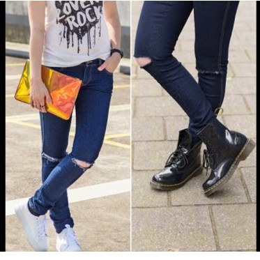 Quần Jeans Nam Xanh Trơn và Rách Gối Cao Cấp (có size 34) | WebRaoVat - webraovat.net.vn