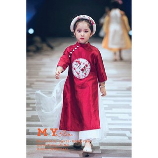 Áo dài gấm cho bé