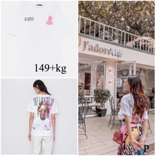 Áo phông zara hình cô gái sau lưng