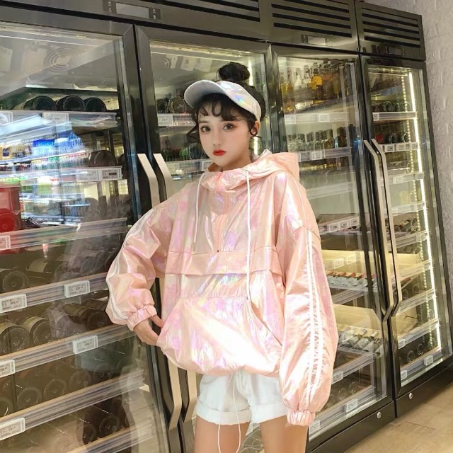 Áo khoác gió hologram ulzzang | BigBuy360 - bigbuy360.vn