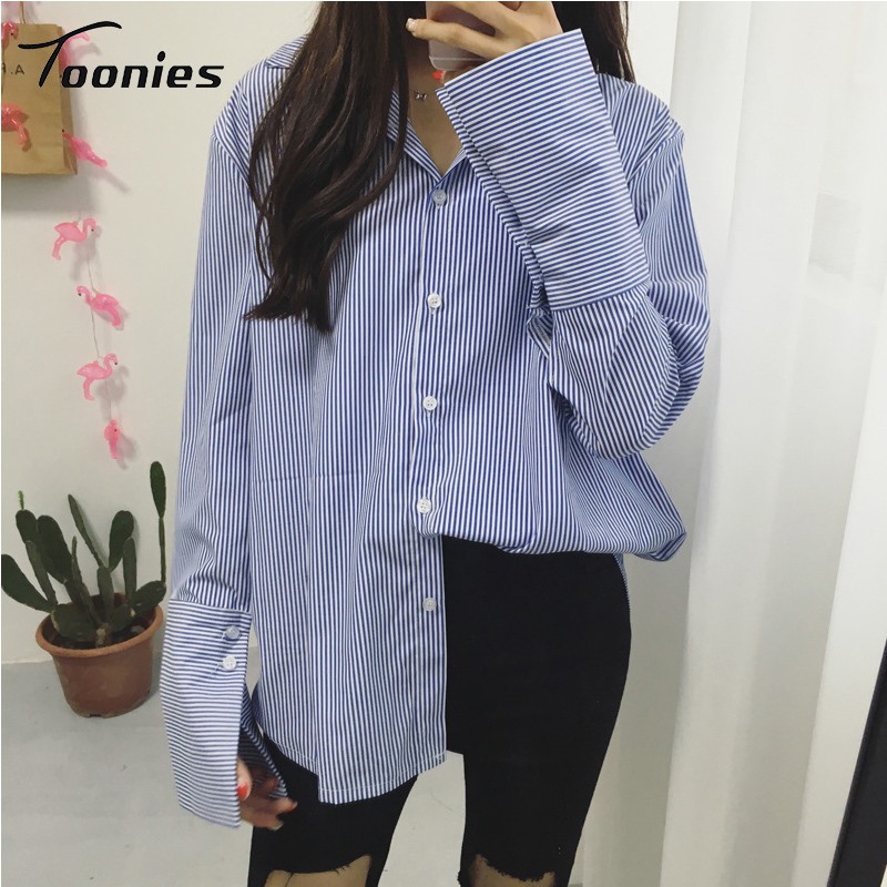 Áo sơ mi nữ Áo sơ mi sọc ngang Áo cotton chất lượng cao Giao hàng nhanh | BigBuy360 - bigbuy360.vn