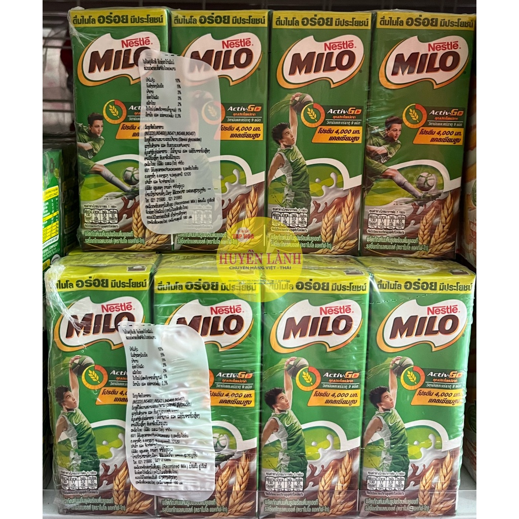 [SỮA DATE CUỐI THÁNG 4 ] Sữa Milo Nestle Thái Lan 180ml - 4 hộp/lốc (Giá sỉ khi mua 1 thùng)