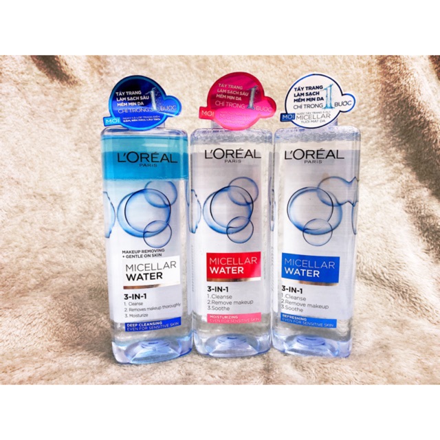 Nước Tẩy Trang L'Oreal Paris 3-In-1 Micellar Water 400ml | BigBuy360 - bigbuy360.vn