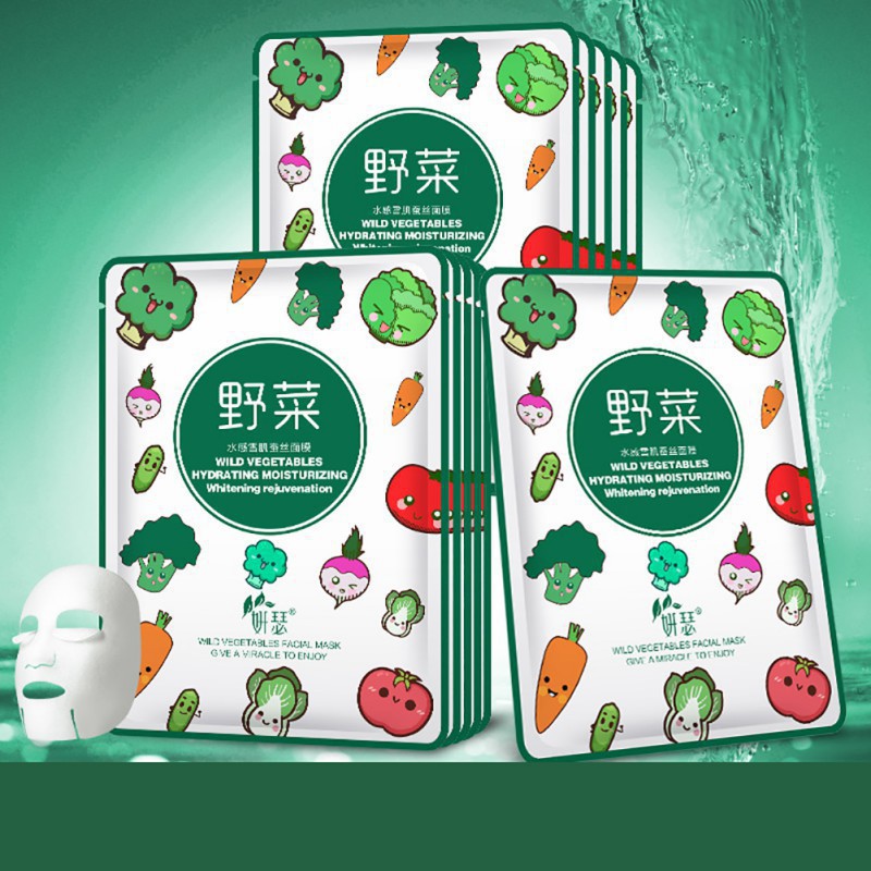 Mặt nạ giấy dưỡng ẩm làm mềm da chiết xuất rau củ quả tự nhiên