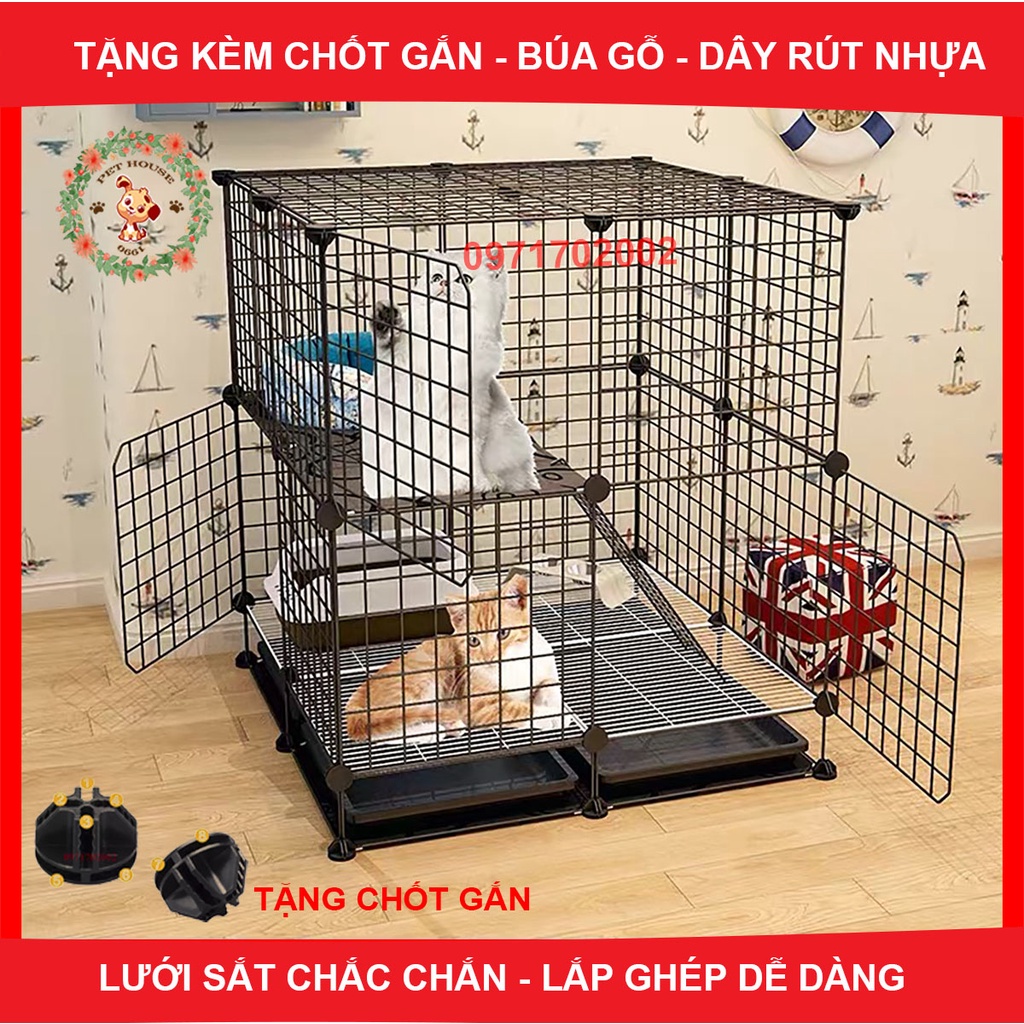 Miếng ghép lồng chuồng quây chó mèo (tặng kèm chốt gắn) bán lẻ theo tấm