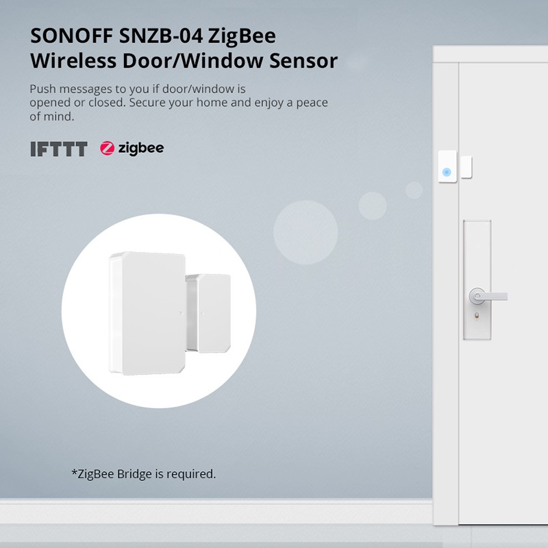Bộ Cảm Biến Cửa / Cửa Sổ Thông Minh Pwatch Sonoff Snzb-04 Zigbee Không Dây