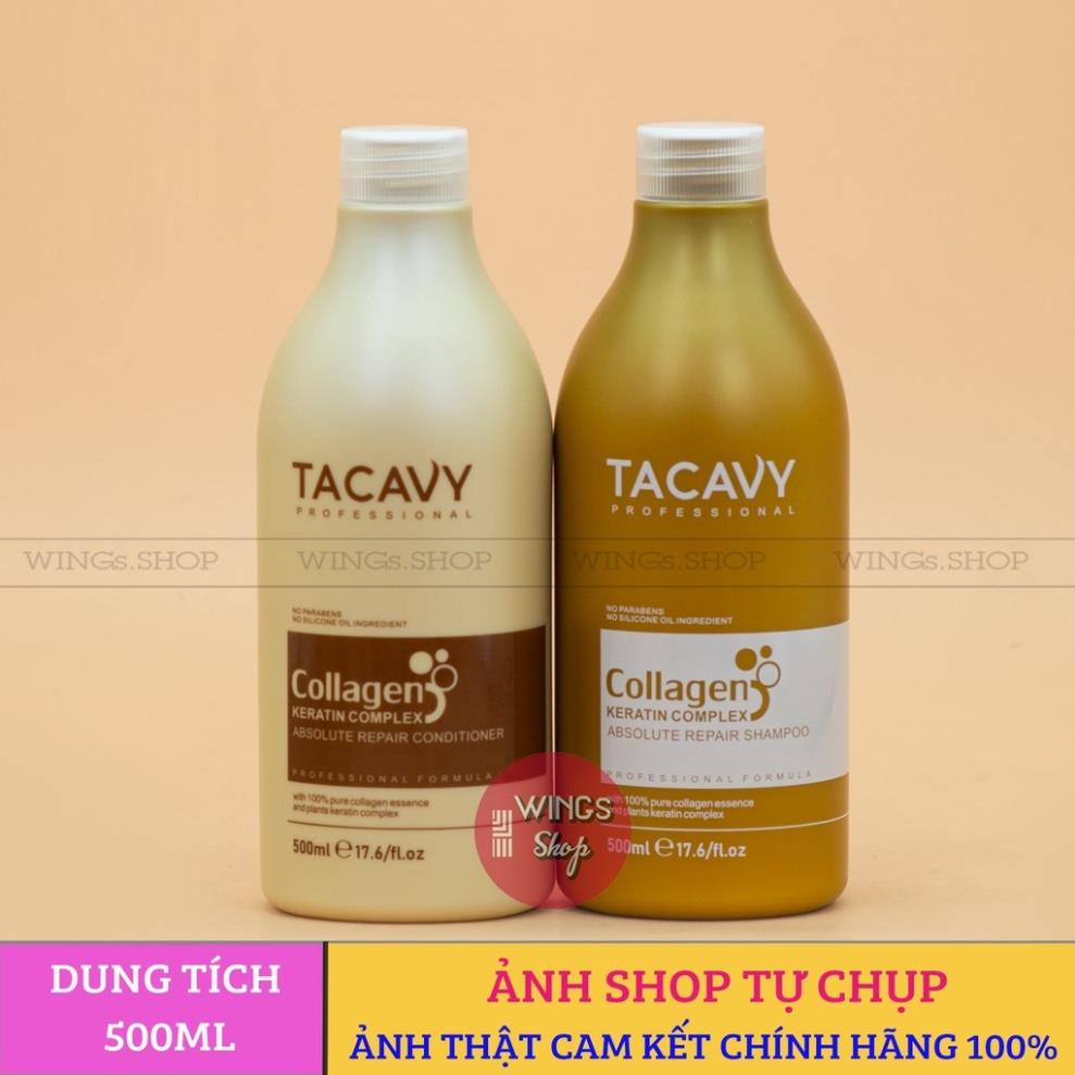 Cặp Dầu Gội Xả TACAVY  Giảm Gãy Rụng, Phục Hồi Tóc Hư Tổn, Khô Xơ (Dung tích 1000) - HANA