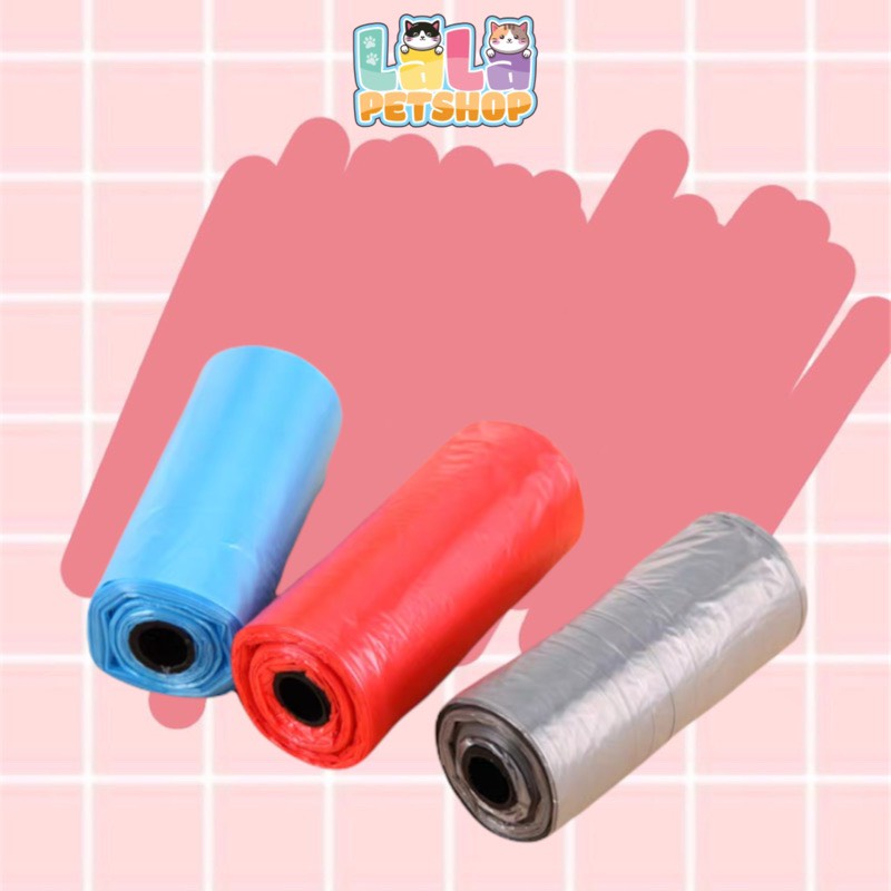 Túi rác dọn phân chó mèo , Túi rác mini , Cuộn rác dọn phân cho thú cưng