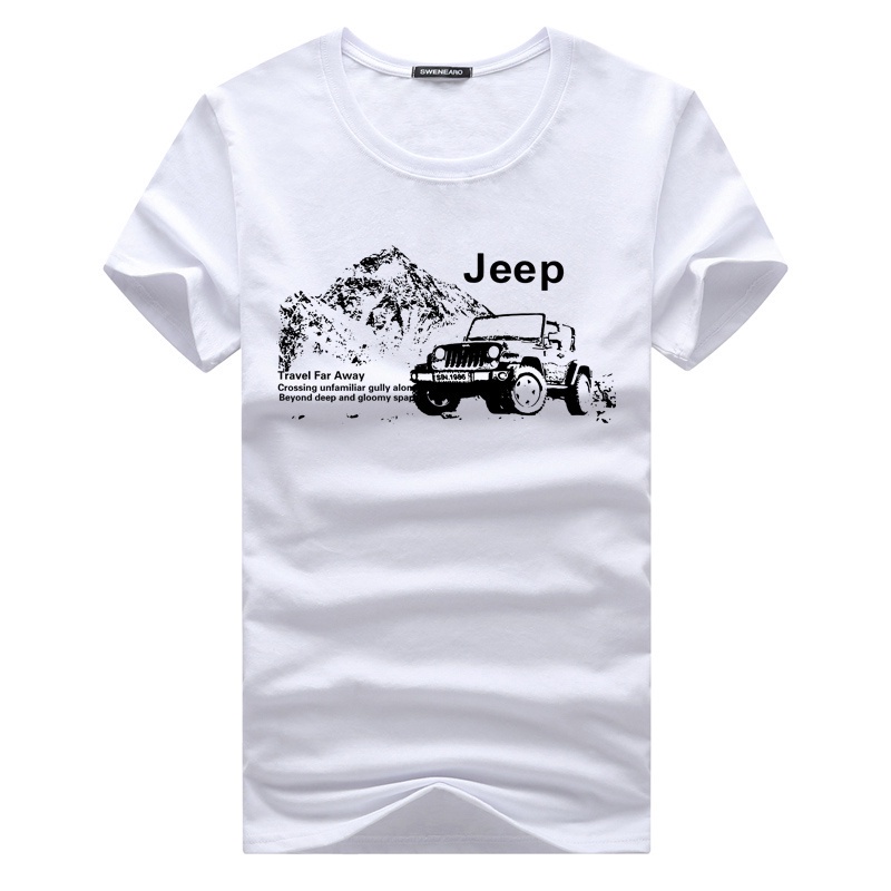 Áo Thun Cotton Dáng Rộng In Hình Xe Jeep Cổ Điển Nhiều Màu Sắc Thời Trang Cho Nam 0252