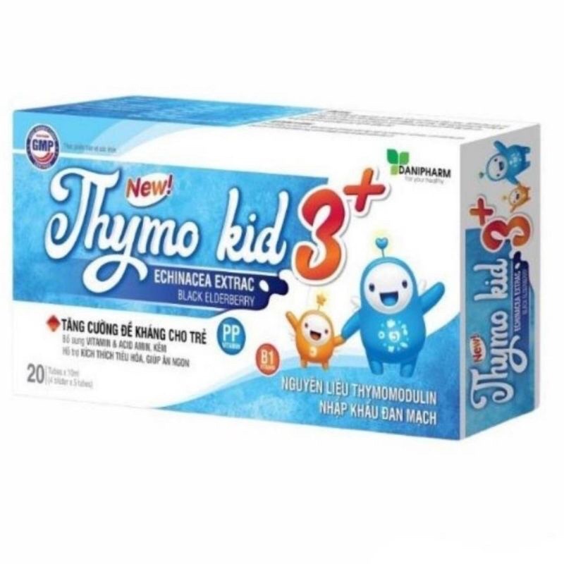 Thymo Kid giúp tăng cường sức đề kháng, bổ sung vitamin và kích thích tiêu hóa cho bé