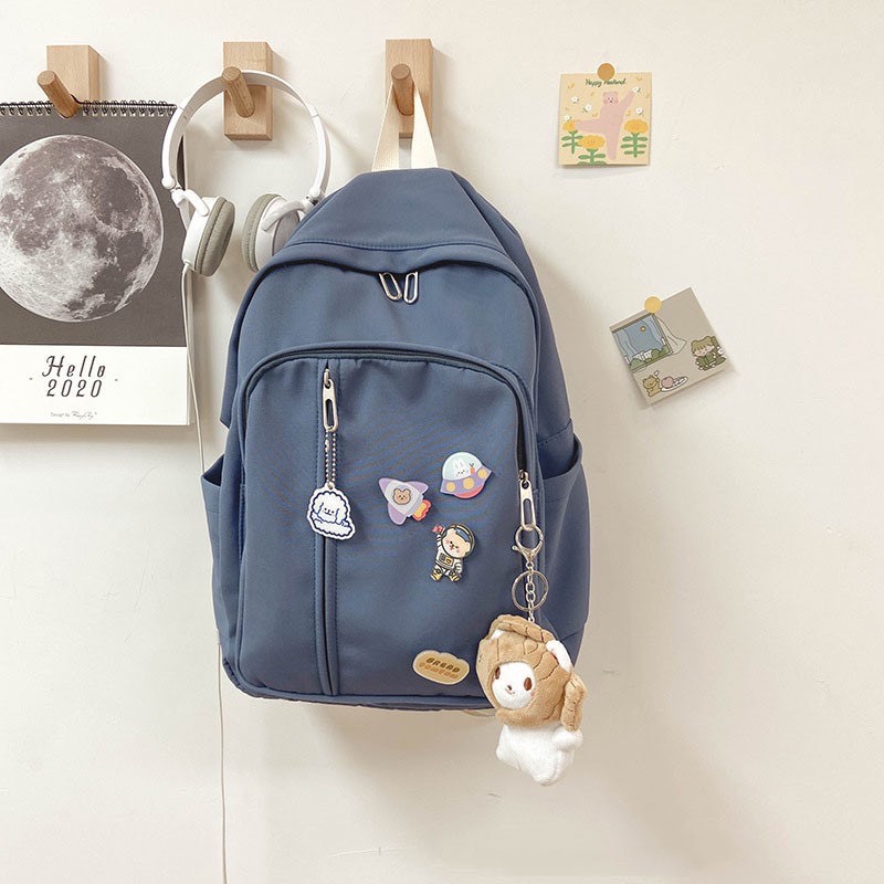 Balo Ulzzang đi học chống thấm khóa dọc dễ thương BAG U MET155