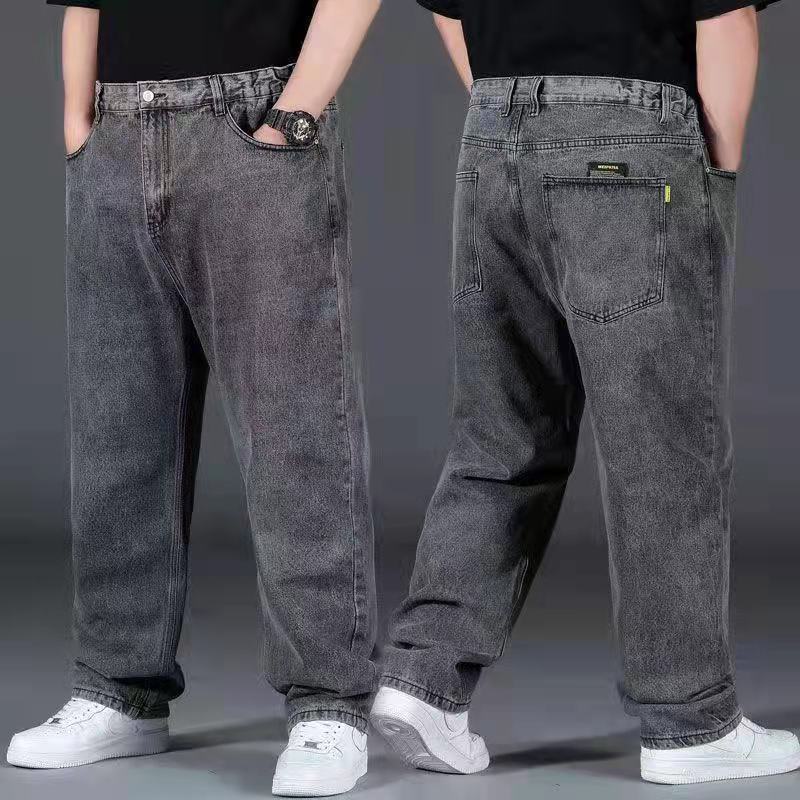 Quần Jeans Dài Ống Rộng Plus Size Thời Trang Nam
