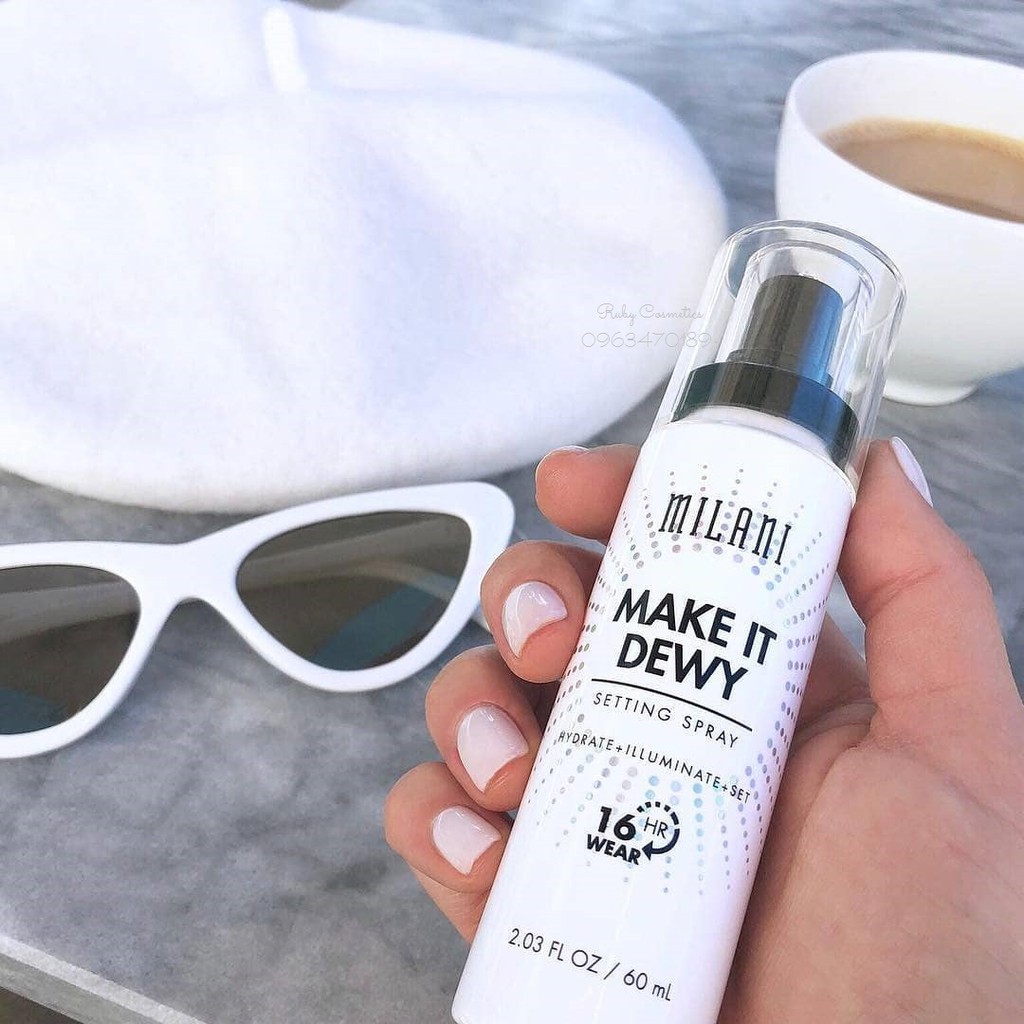 Xịt Khoáng Cố Định Lớp Makeup Milani Make It Dewy 3-in-1 Setting Spray Hydrate + Illuminate (60ml) | BigBuy360 - bigbuy360.vn