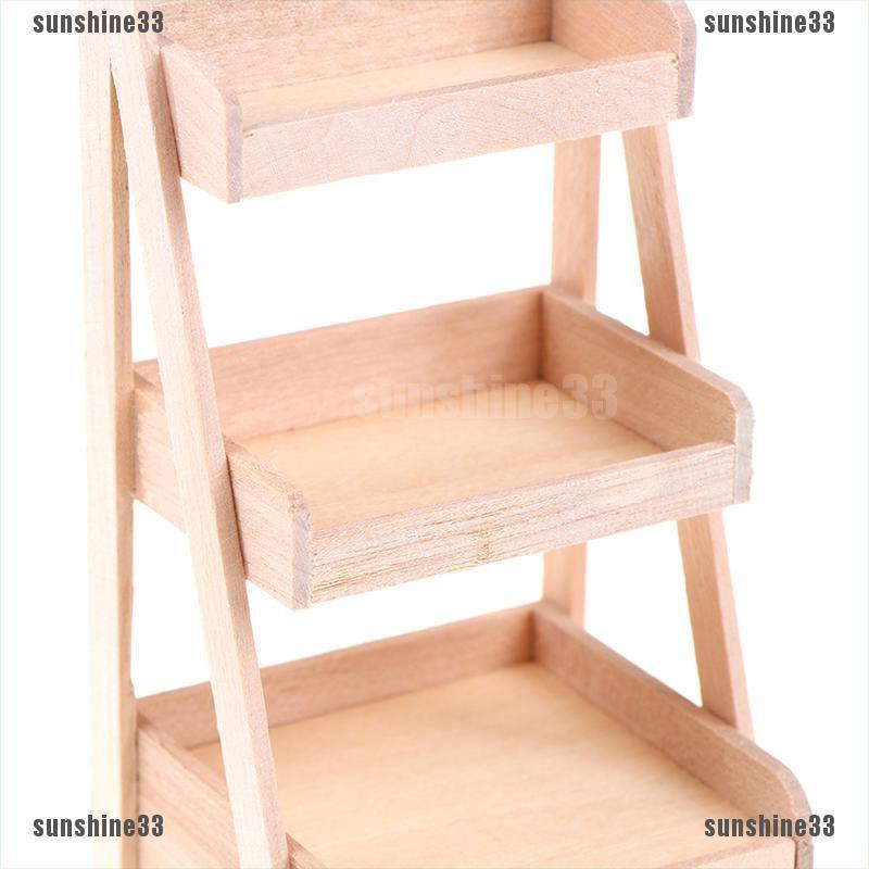 Kệ Gỗ Đứng Mini Trang Trí Nhà Búp Bê Tỉ Lệ 1: 12