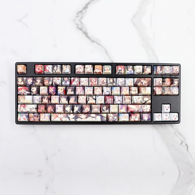 Set 108 Nút Bàn Phím OEM In Hình Anime Nhật Bản Cho Bàn Phím Cơ Cherry Gateron Kailh