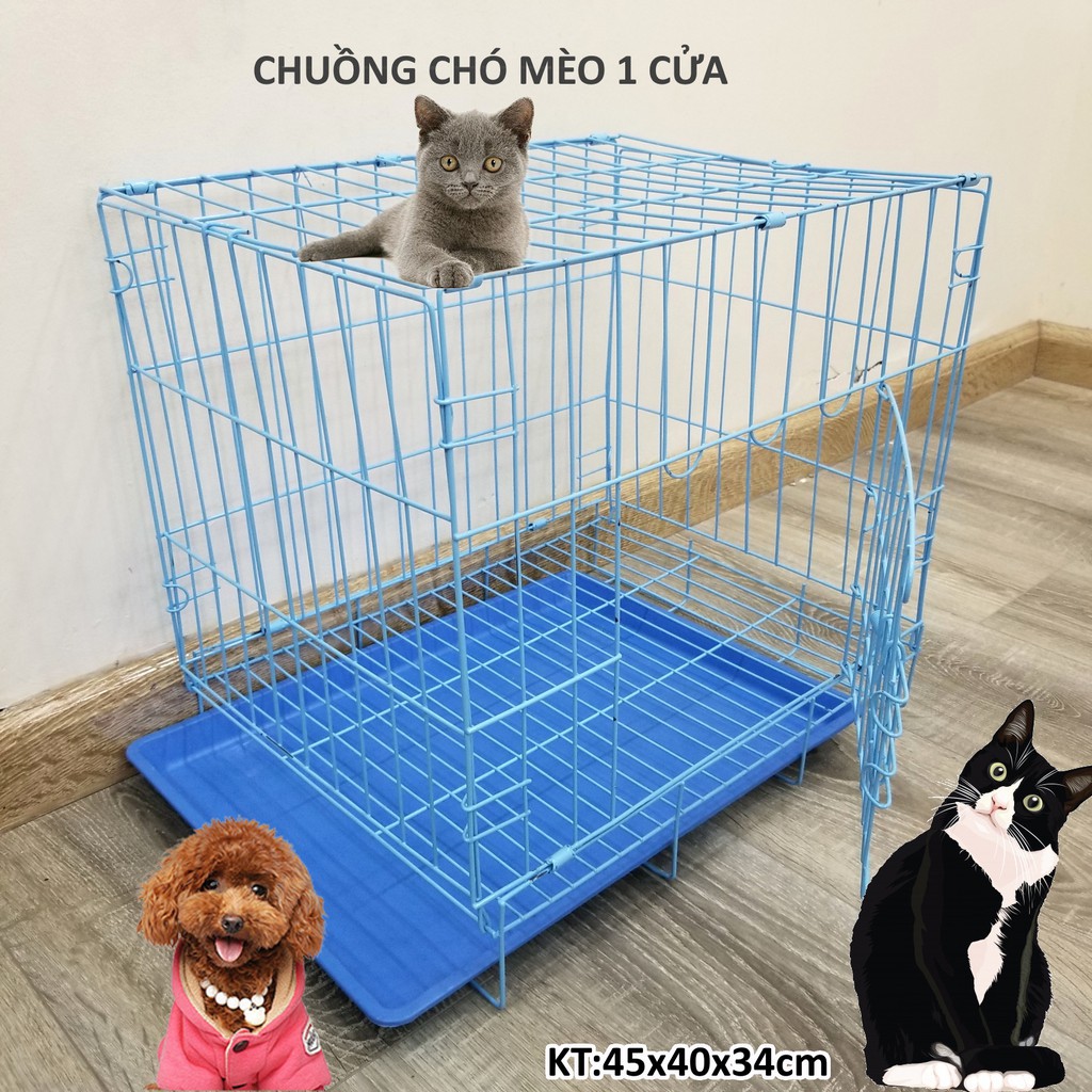 Chuồng nuôi chó mèo dưới 5kg dạng lồng gấp gọn sơn tĩnh điện (LG6x35, SD45 SD35 sd50...)