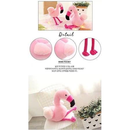 Thú nhồi bông chim hồng hạc đáng yêu mềm mịn siêu cute Flamingo