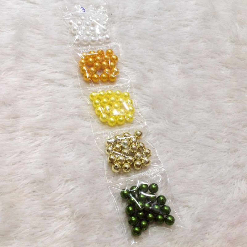 COMBO SIÊU TIẾT KIỆM - Gói 100 hạt cườm trai nhựa size 8mm theo tone màu xỏ vòng thời trang phong cách vintage