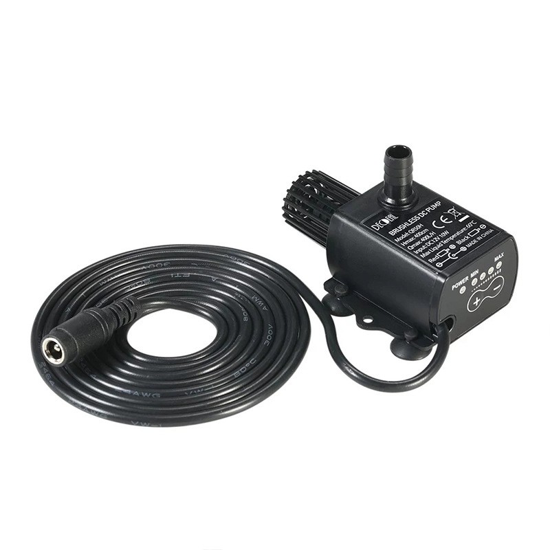 Máy bơm nước không chổi than 12V 10W (400L/H) Brushless DC Pump 4 mức độ điều chỉnh tiện dụng