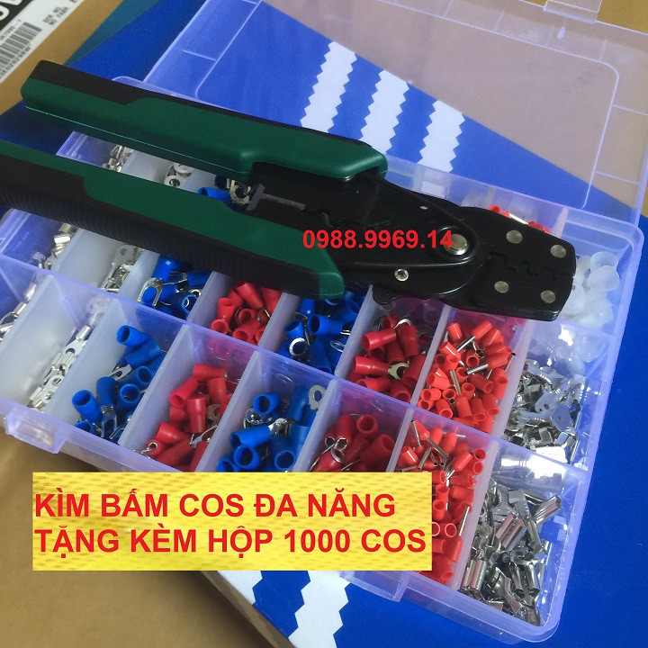 KÌM BẤM COS ĐA NĂNG TẶNG HỘP 1000 COS