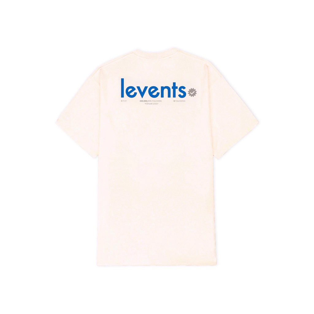 Áo thun Levents Popular Logo - Tee/ Cream Blue local brand Son.saigon