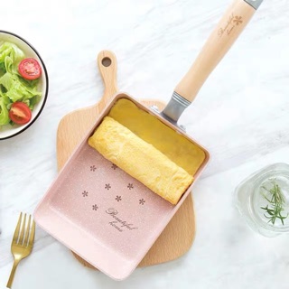 Chảo SAKURA chữ nhật chống dính vân đá đáy từ