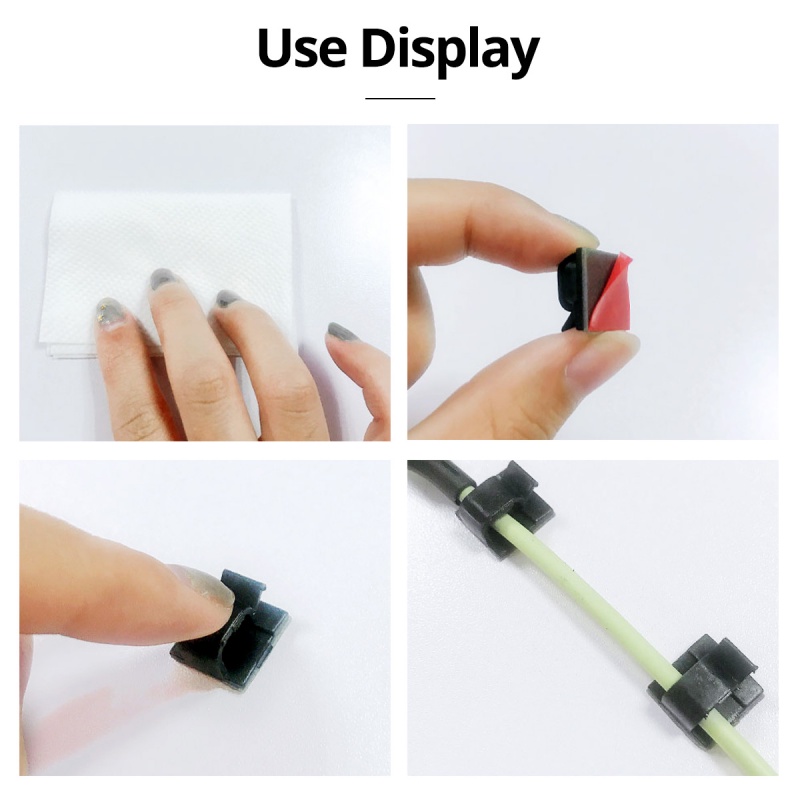 Set 5 kẹp dây cáp tự dính FONKEN dành cho sắp xếp dây cáp GPS xe ô tô dây cáp truyền dữ liệu máy tính kẹp 3M