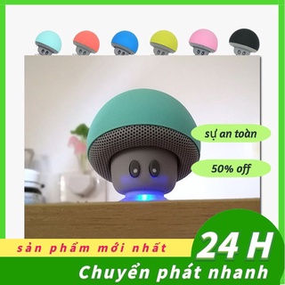 Loa bluetooth hình nấm nhỏ hoạt hình có giá đỡ phẳng cho điện thoại