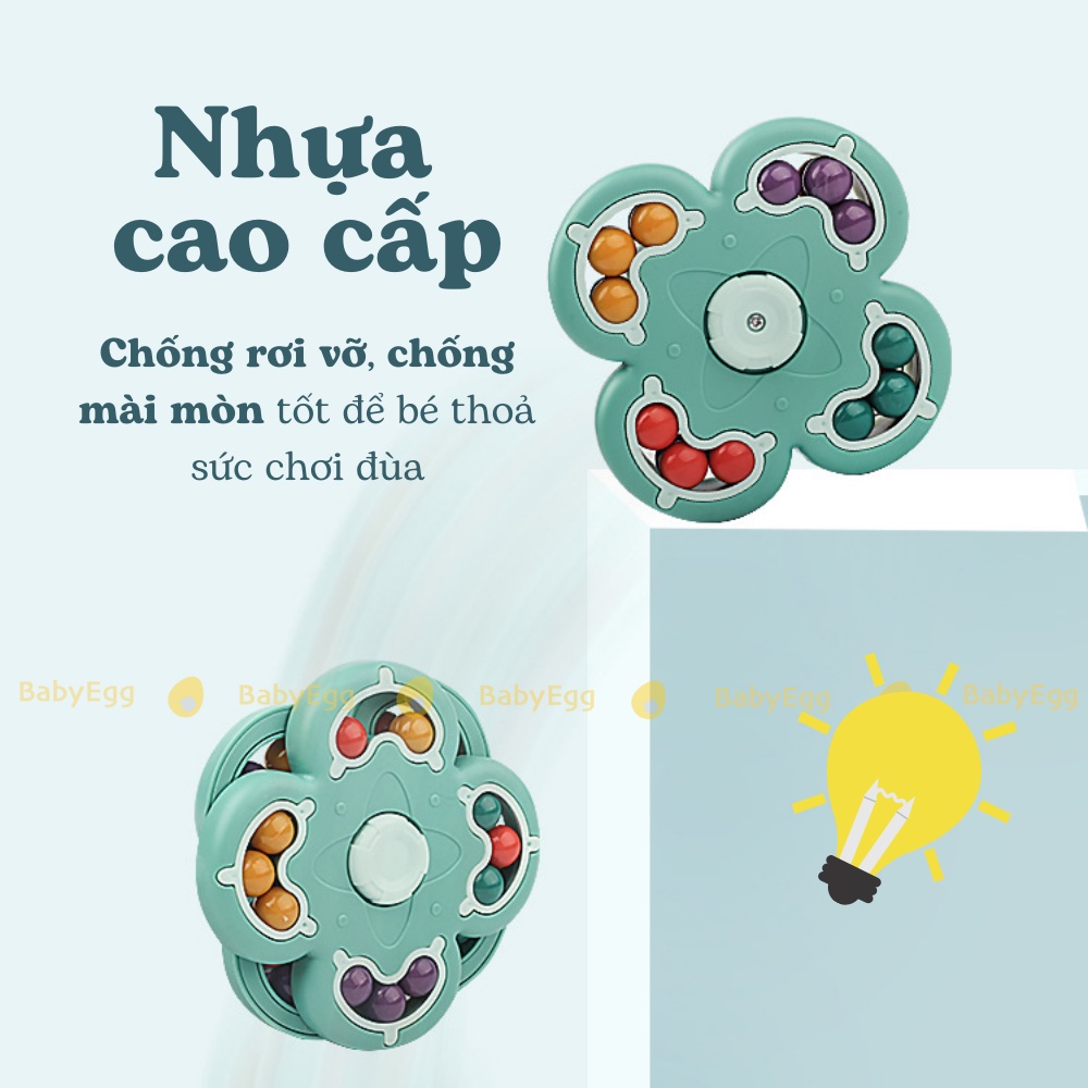 Bộ xoay bi magic bean 2 tầng lớp đồ chơi giáo dục phát triển trí thông minh khối rubik xoay hạt tròn 4 5 6 tuổi tiểu học