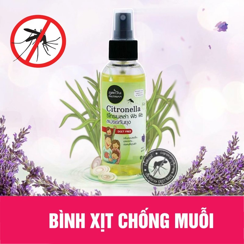 Xịt chống muỗi đốt Citronella Thái Lan 100ml