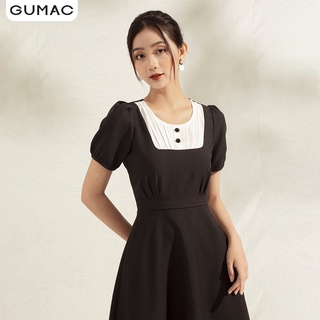 Đầm nữ tay phồng dập ly DA1175 GUMAC