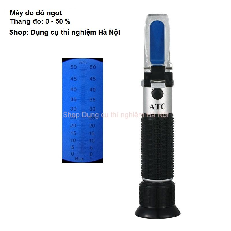 Máy đo độ ngọt dung dịch, hoa quả... thang đo từ 0 đến 50 % độ Brix ( Khúc xạ kế quang học )