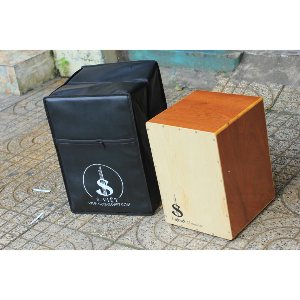 [Mã giảm 10% đơn 99K] Trống cajon giá rẻ có in hình cực đẹp có núm chỉnh snare mã Crus-02 chính hãng S Việt