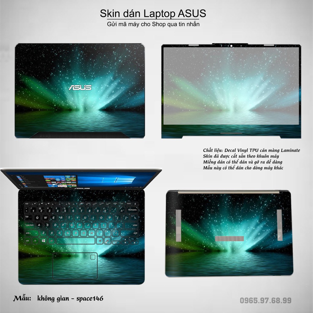 Skin dán Laptop Asus in hình không gian _nhiều mẫu 25 (inbox mã máy cho Shop)