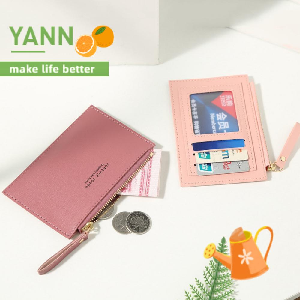 Ví đựng thẻ tín dụng bằng da PU dáng ngắn mini phong cách doanh nhân nhiều màu lựa chọn phù hợp làm quà cho nữ/bé gái