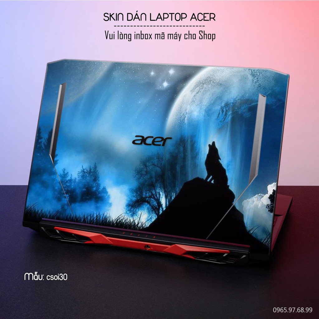 Dán decal cho các dòng Laptop Acer in hình con Sói cực đẹp