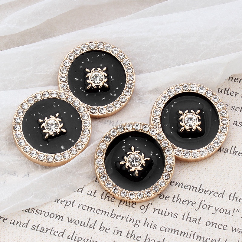 Nút Áo Khoác Vest Chất Liệu cashmere Cao Cấp Đính Đá Sang Trọng 24H