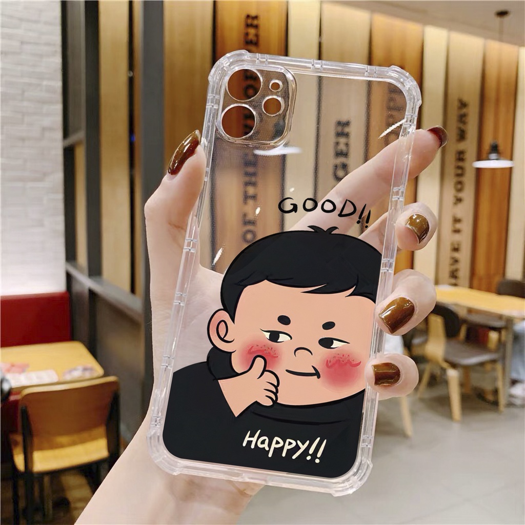 Ốp lưng iphone đôi ấn má kute chống sốc trong suốt case 14plus 14 pro max 13 12 promax 11 mini 6 6s 7 8 plus x xr xs Se