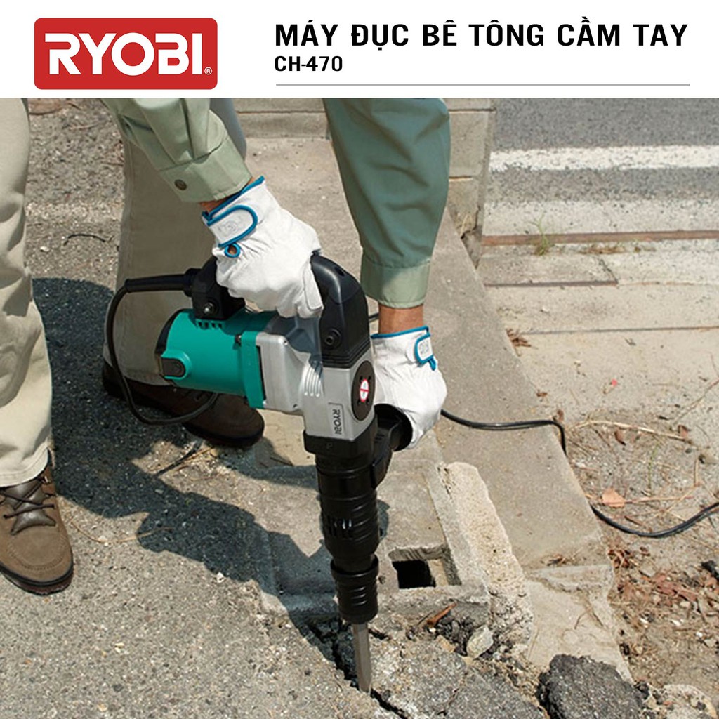 Máy đục bê tông cầm tay RYOBI (KYOCERA) 1050W - CH-470