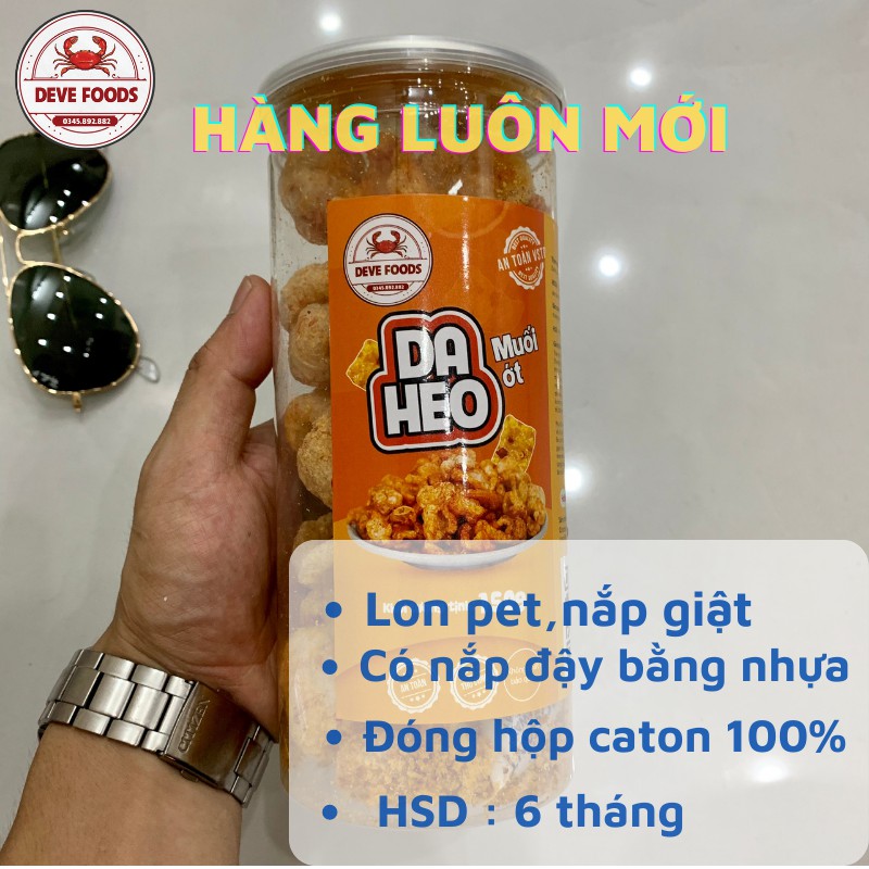 Da Heo Muối Ớt 150g DeVe Food, đồ ăn vặt Hà Nội, vừa ngon vừa rẻ