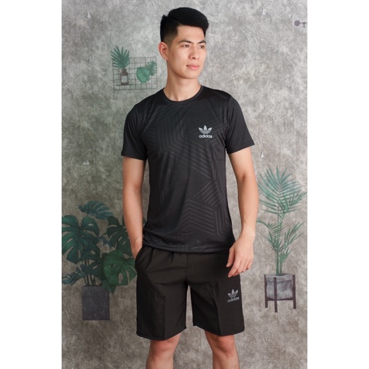 Bộ thể thao das nam, đồ bộ nam cổ tròn chất thun lạnh 5 màu