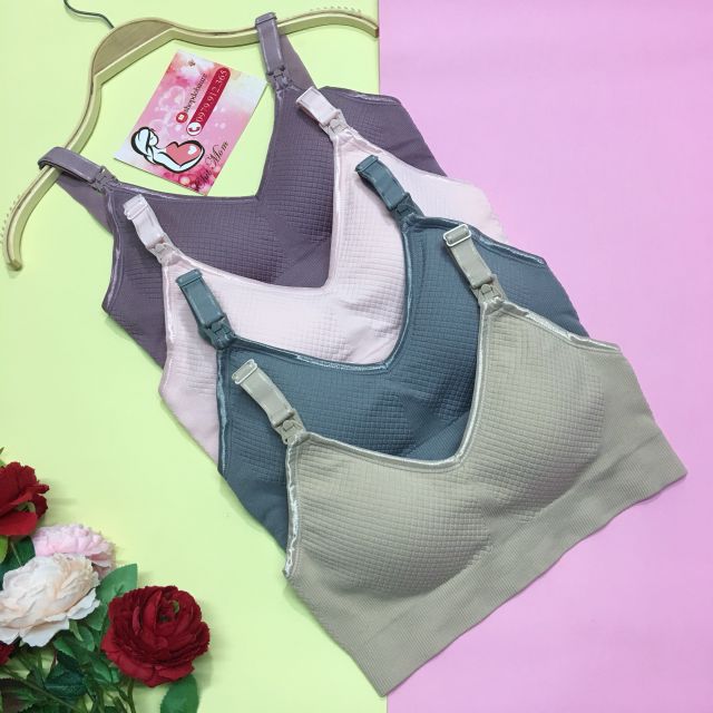 [Mã WA23150 giảm 20k đơn 150k] Áo lót bầu sau sinh thông hơi, giữ form ngực, mềm mịn thoáng khí, mở nắp cho con ti