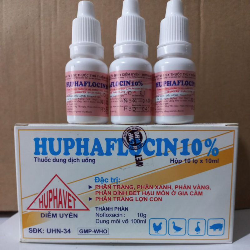 HUPHAFLOCIN10% - Đ.ặ.c.tr.ị.t.i.ê.u.ch.ả.y.v.ậ.t.n.u.ô.i 10ml