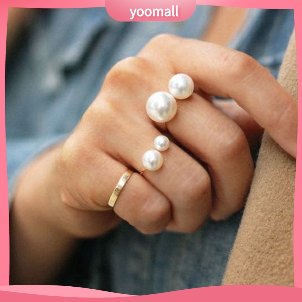 Nhẫn Hở Đính Ngọc Trai Giả Bằng Hợp Kim Thời Trang Cho Nữ
