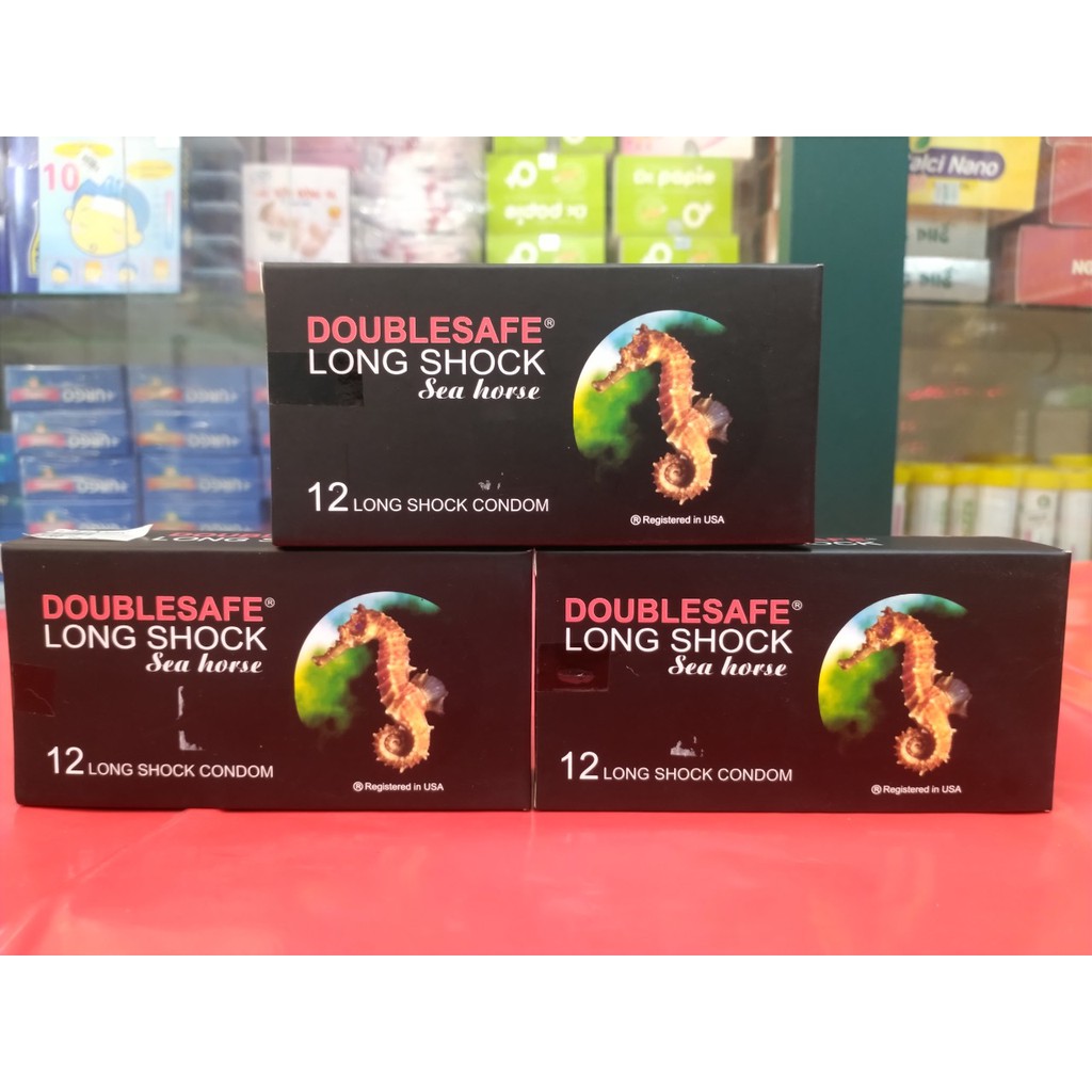 ✅Bao cao su cá ngựa doublesafe long shock ✅Chính hãng