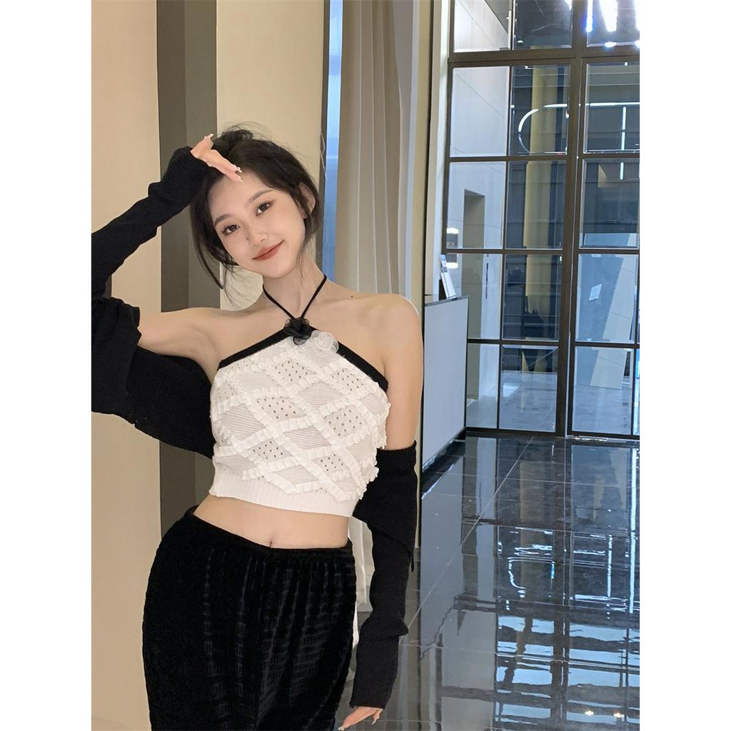 QADCOL Áo Hai Dây Màu Trơn Phong Cách Phương Tây Thời Trang Mùa Hè Cho Nữ