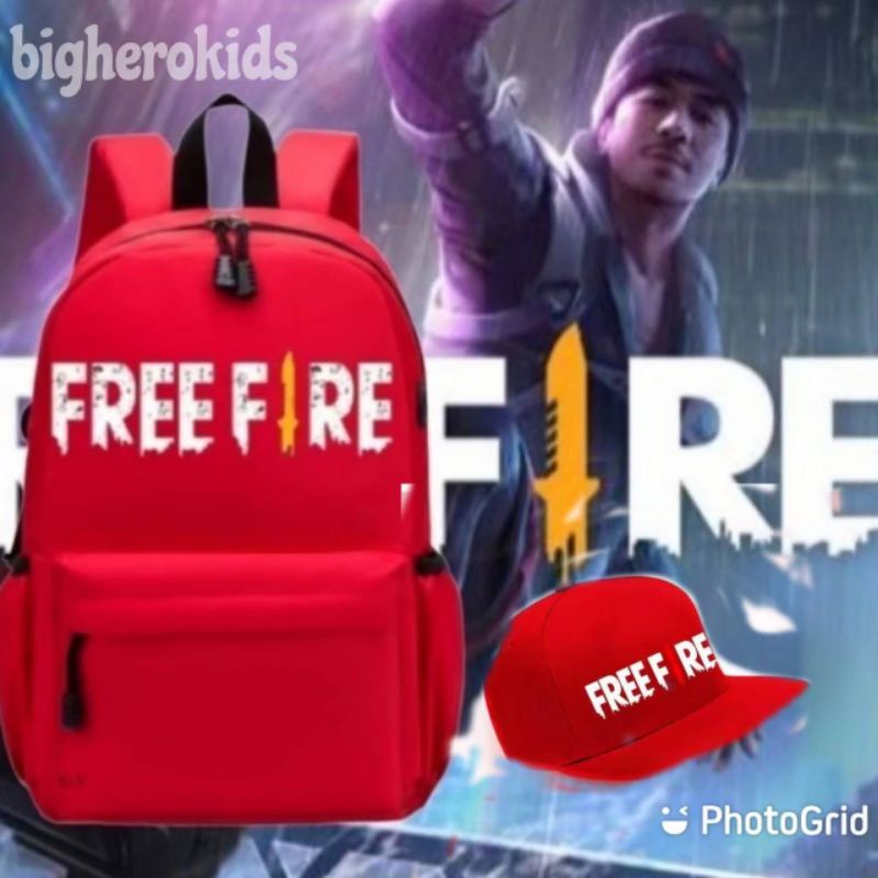 Free FIREE Ba lô 2 trong 1 & mũ trẻ em