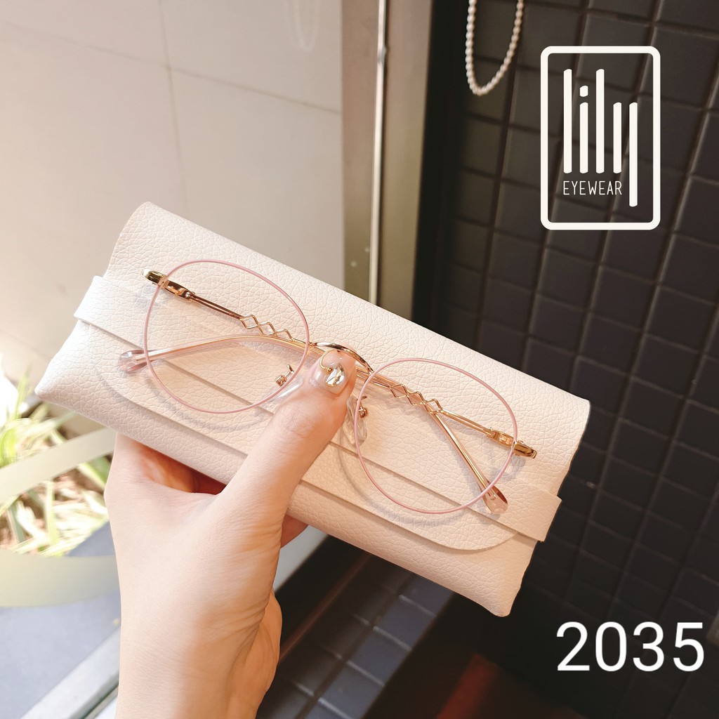 Gọng Kính Cận Kim Loại 2035 - Gọng Kính Mắt Kiểu Dáng Hàn Quốc