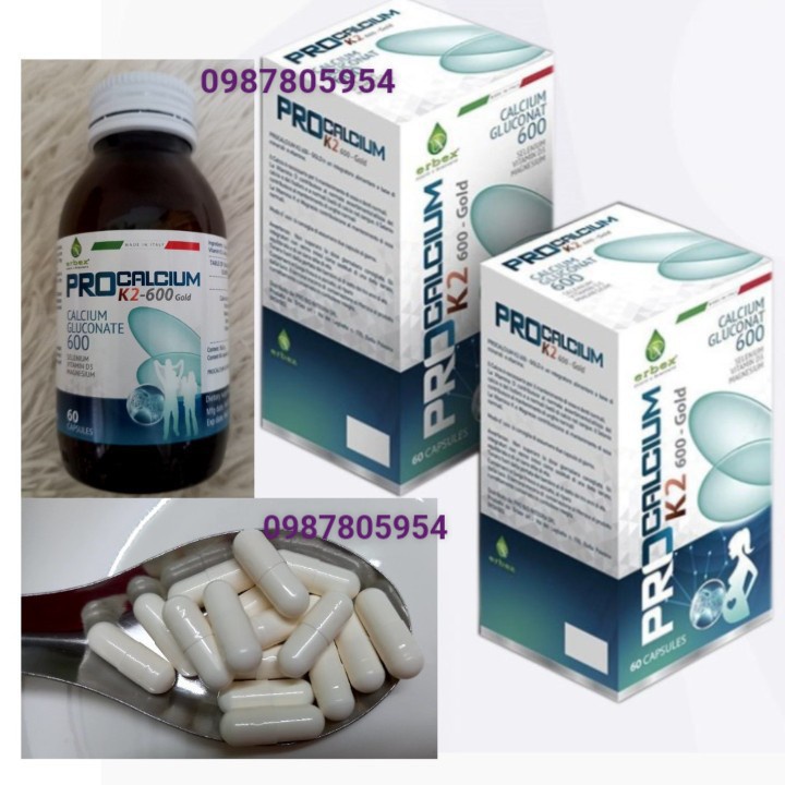 Canxi Hữu Cơ PRO CALCIUM K2 600 GOLD BỔ SUNG CALCI HỮU CƠ